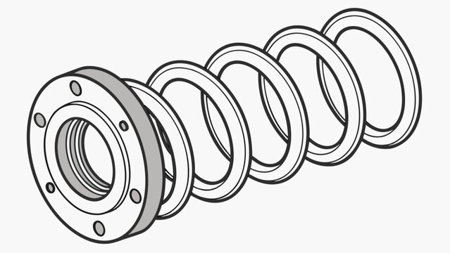 Flange and gasket assembly with assembly