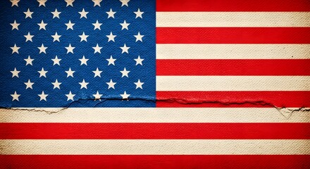 Fototapeta premium Patriotic american flag for memorial day honoring heroes and remembrance