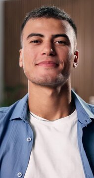 Wave, face and businessman on video call with paperwork for interview, POV and job screening. CV, recruiter and virtual meeting in office to assess candidate, verify qualifications and hiring process
