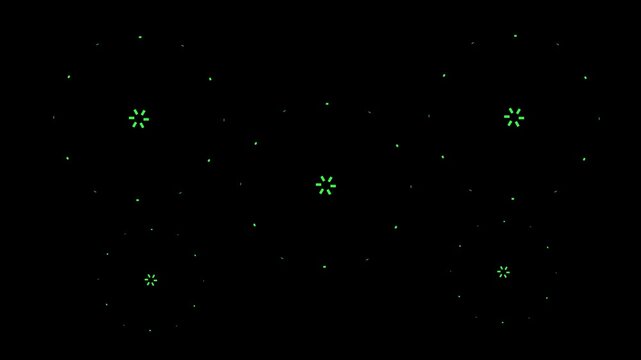 Animated line blast and circle burst movement, modern doodle fireworks explosion on transparent background, 4k alpha channel video overlay