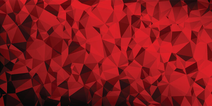 Modern vibrant red triangles blend with deep black shadows with clean angular composition and sleek contemporary balance, background illustration