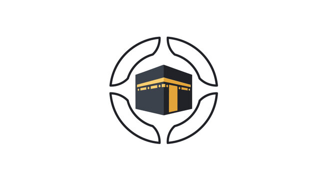 Kaaba Mecca Islamic Holy Architecture Symbol.