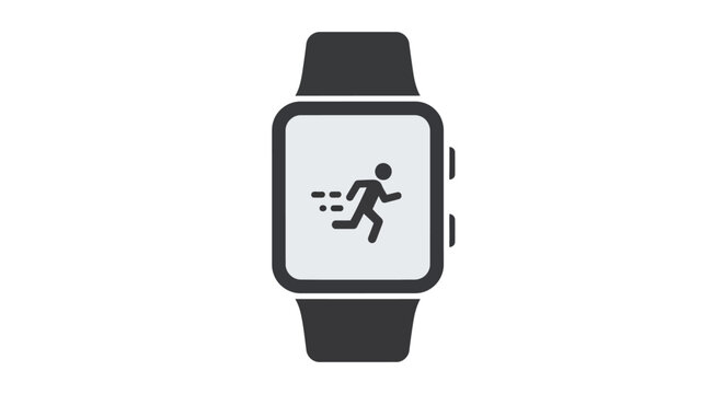 Smartwatch with running man icon.