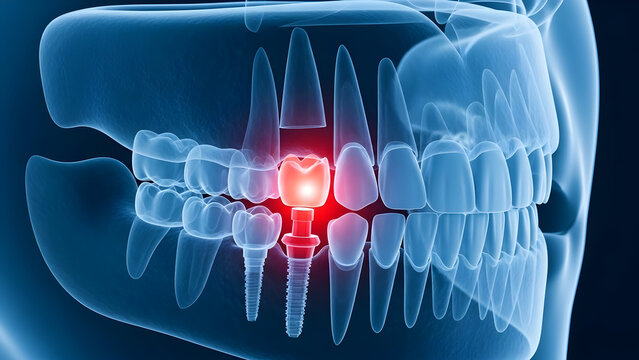 Fractured mandible a detailed x ray view of a broken lower jawbone