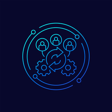 lead generation icon, linear design