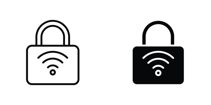 Smart lock icon graphic design vector symbols. Best for Graphics