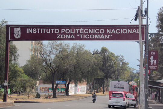 Mexico City, Mexico - Apr 4, 2026: National Polytechnic Institute IPN Ticoman school of higher studies in CDMX, specializing in engineering focused on technology, research and industrial development