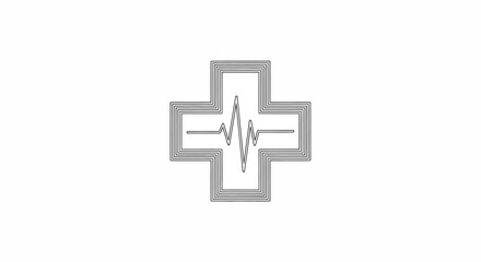 Fototapeta premium Medical Emergency Cross Symbol Icon.