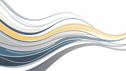 Obraz premium Abstract Wavy Lines with Colorful Layers.