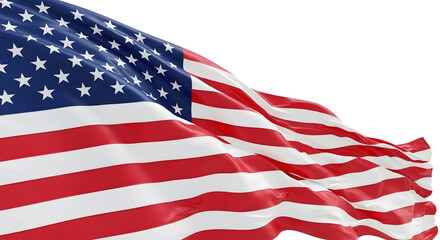 Fototapeta premium Waving american flag for memorial day patriotic symbol of remembrance and honor