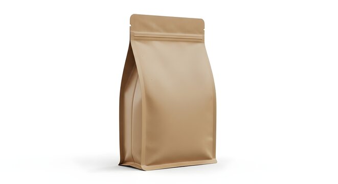 Coffee bean bag mockup realistic packaging design for branding product visualization