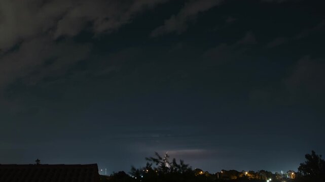 Timelapse of lightning storm