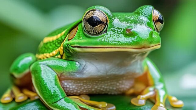 Vivid Green Tree Frog