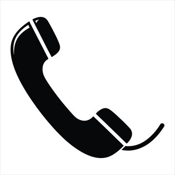Telephone handset icon represents classic communication technology for office and business connectivity.