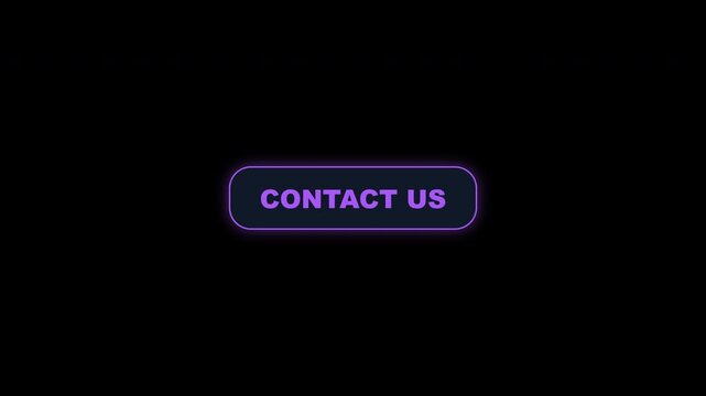 Contact Us Button Glowing Neon Purple Effect Animated Graphic