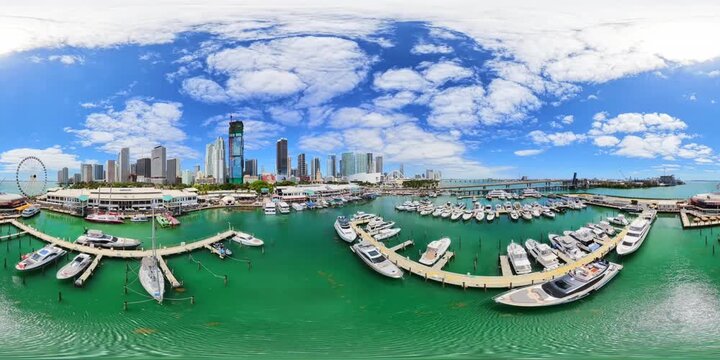 Aerial 360 drone Miami Bayside Marketplace 2026