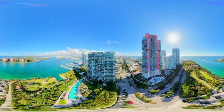 Amazing virtual aerial vr 360 tour of Miami Beach 2026