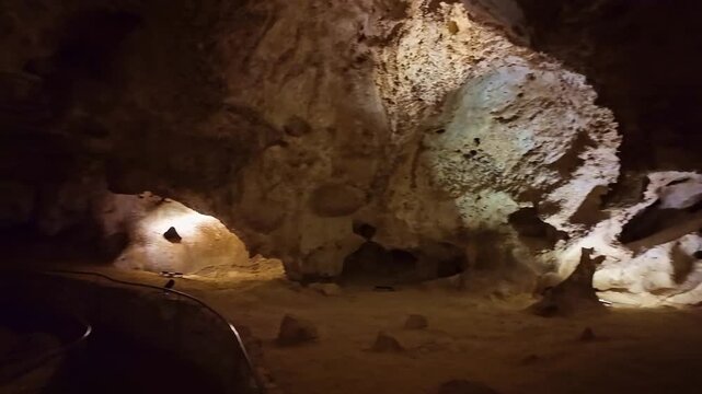 Panoramic View of Stalactites and Stalagmites in Carlsbad Caverns National Park New Mexico