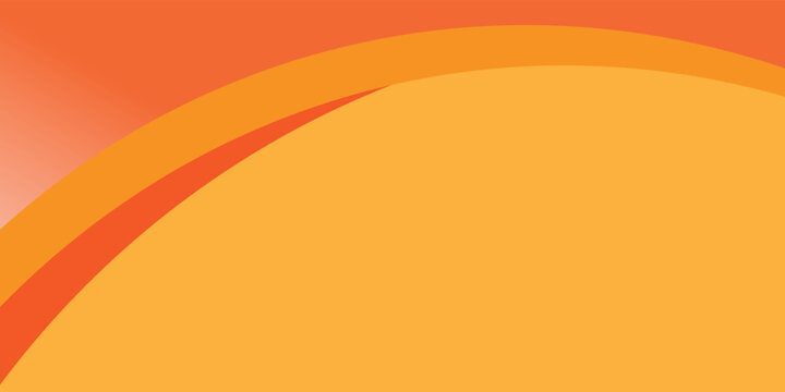 Latar belakang gelombang oren modern dengan lengkungan halus, nada gradien, dan garis tipis mengalir pada latar belakang putih bersih.