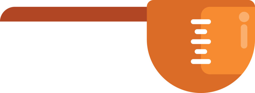 Colorful flat style measuring scoop icon representing precision and kitchen tools