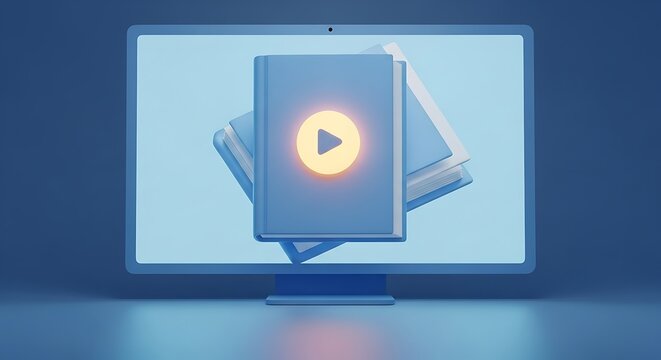 Digital learning materials displayed prominently on a modern computer monitor screen