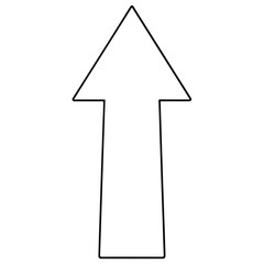 Fototapeta premium up arrow minimalist black line art vector template