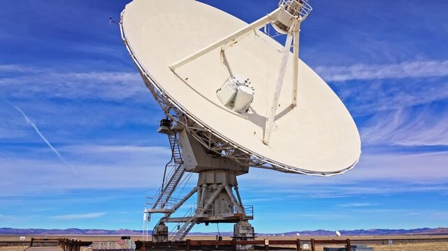 Radio Telescope Dish Close Up at Very Large Array New Mexico