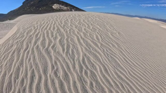 Strong winds in the desert. Chipehua dunes, Mexico