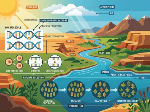 Understanding the Intricate Dance of Life Evolution, Genetic Mutation, and Natural Selection in a Dynamic Ecosystem