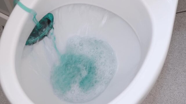 Blue toilet bowl cleaner tablets