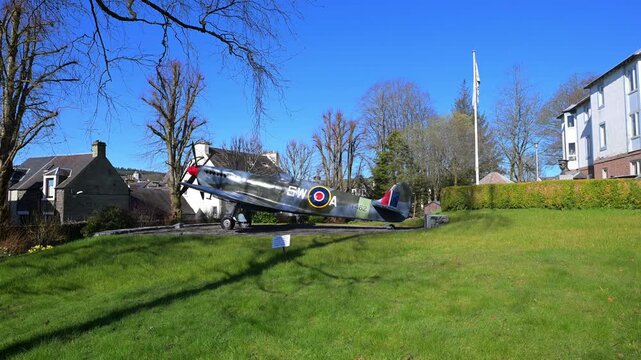 The Dowding spitfire, in Moffat, Scotland.