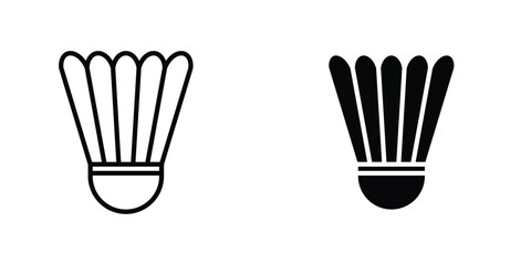 Obraz premium Shuttlecock icon in doodles flat and line stroke pack