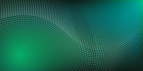 Obraz premium Dark green blue grainy gradient background, black backdrop, noise texture
