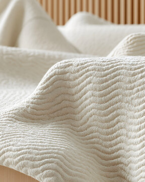 Cream Linen Sofa Texture in Warm Beige Quiet Luxury Interior