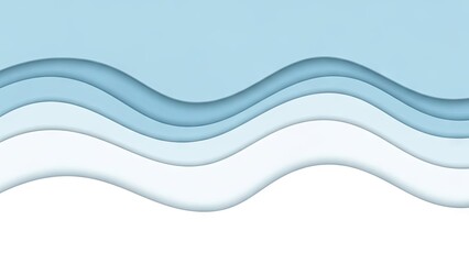 Naklejka premium A minimalist abstract design featuring wavy blue lines on a white background