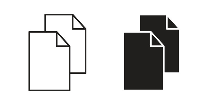 Duplicate icon vector design elements. icon in flat and line style.