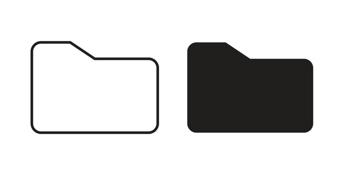Folder icon vector design elements. icon in flat and line style.