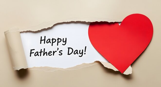 Happy fathers day heartfelt greeting card for dad celebrating fatherhood love