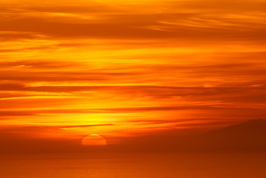 Sunset over sea