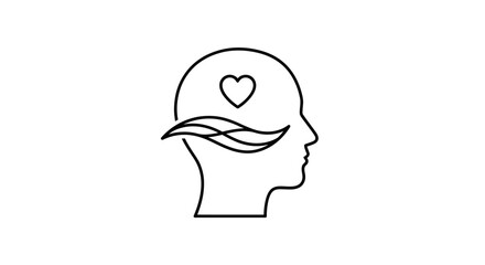 Line art of a human head. © arif