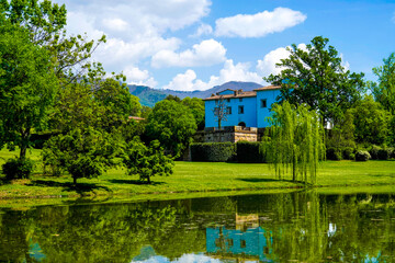 Obraz premium Complesso monumentale di Villa Reale di Marlia composto dalla bella residenza storica dove visse Elisa Baciocchi,sorella di Napoleone e dai lussurreggianti giardini. Lucca, Toscana, Italia