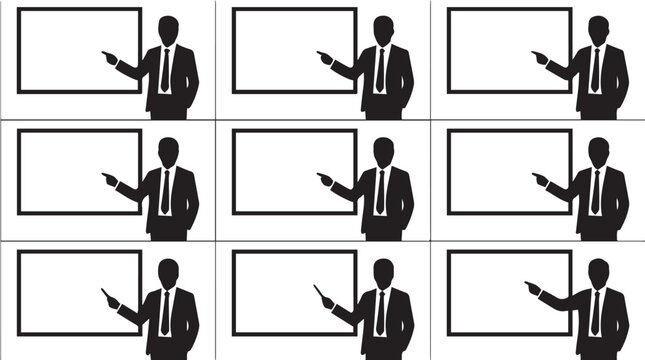 Silhouette of man in business suit.