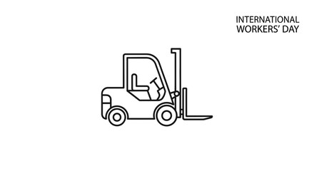 Fototapeta premium Forklift Machine Industrial Vehicle Equipment.