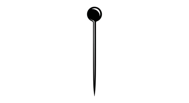 Large black push pin with head.