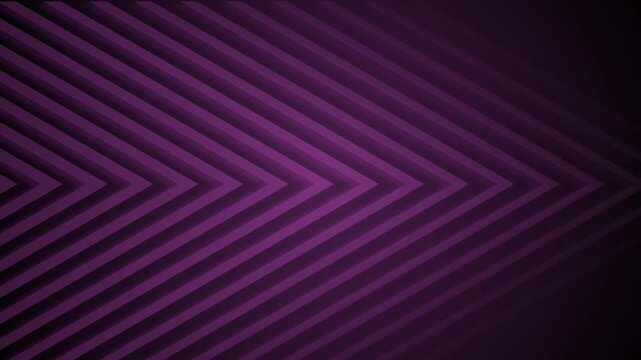 Dark abstract background with repeating chevron arrows formed by layered diagonal lines converging animation