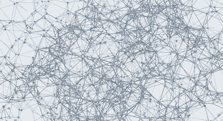 Obraz premium Abstract network connection background with lines and dots, bright studio background.
