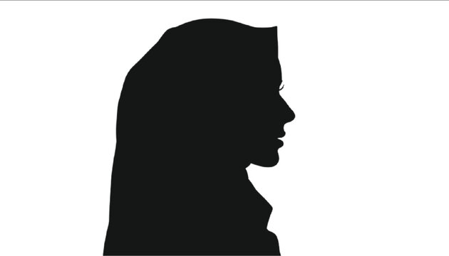 Woman wearing a hijab appears in a side profile silhouette that highlights traditional modesty and cultural identity for use in contemporary social media campaigns or editorial content.
