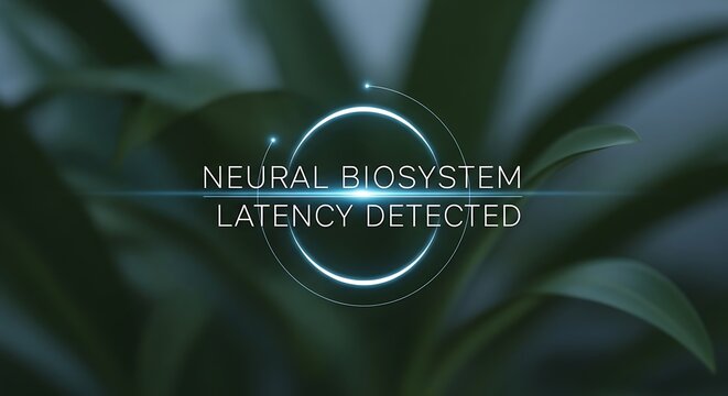 Neural system latency detected with detected technology abstract background computer connection.