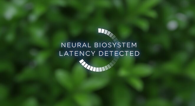Neural biosystem latency detected abstract background with biosystem detected technology computer.