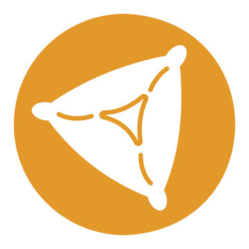 Traditional Samsa Samosa Pastry Glyph Icon